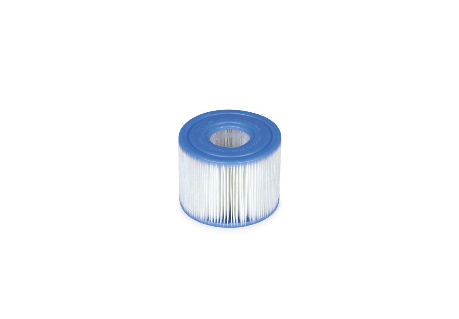 Blue and clear cylindrical filter