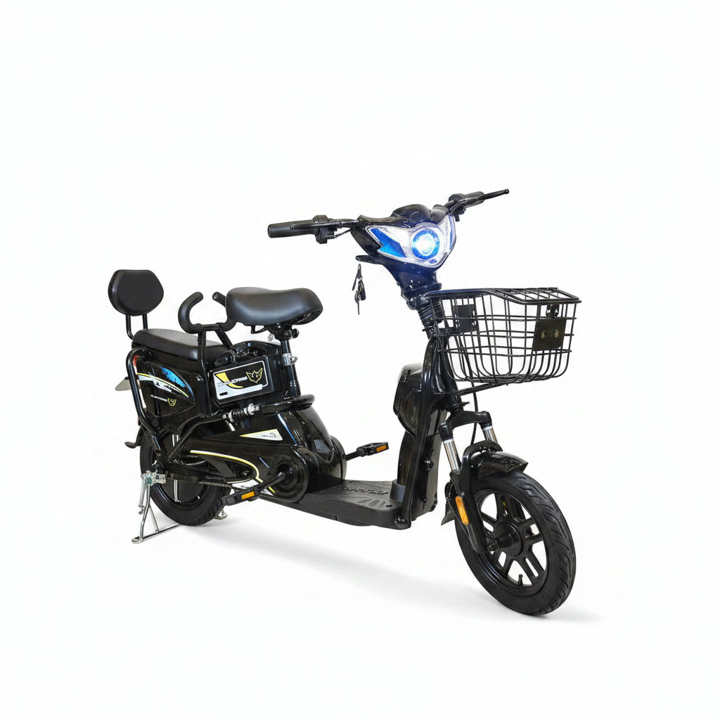 Megawheels Electric Scooter M1 Powerful Electric Delivery Bike with 48W Battery, 14" Tire Ebike with Warranty