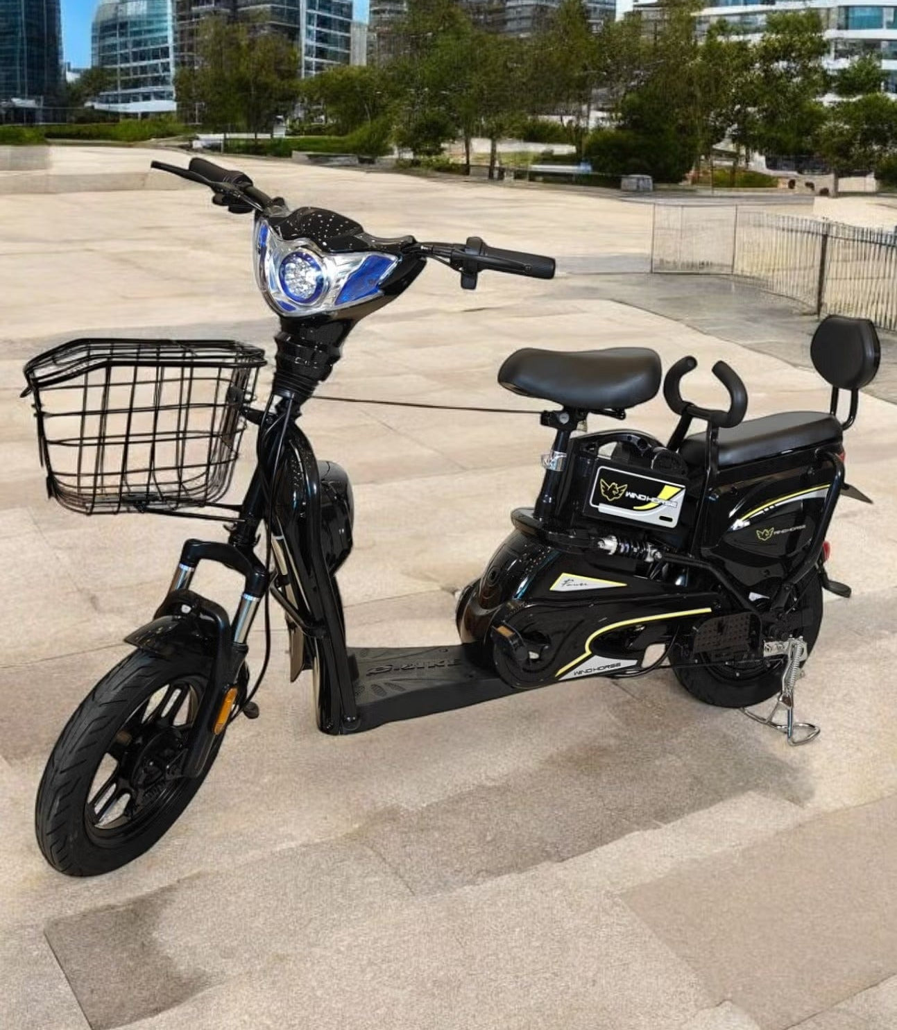 Megawheels Electric Scooter M1 Powerful Electric Delivery Bike with 48W Battery, 14" Tire Ebike with Warranty