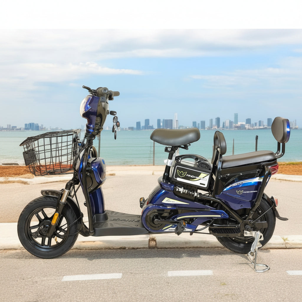 Megawheels Electric Scooter M1 Powerful Electric Delivery Bike with 48W Battery, 14" Tire Ebike with Warranty