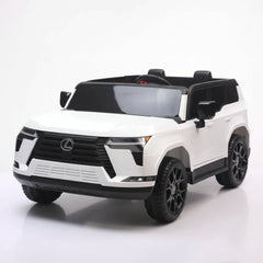 Front View of White 12V Lexus GX550 Licensed ride on Electric Car