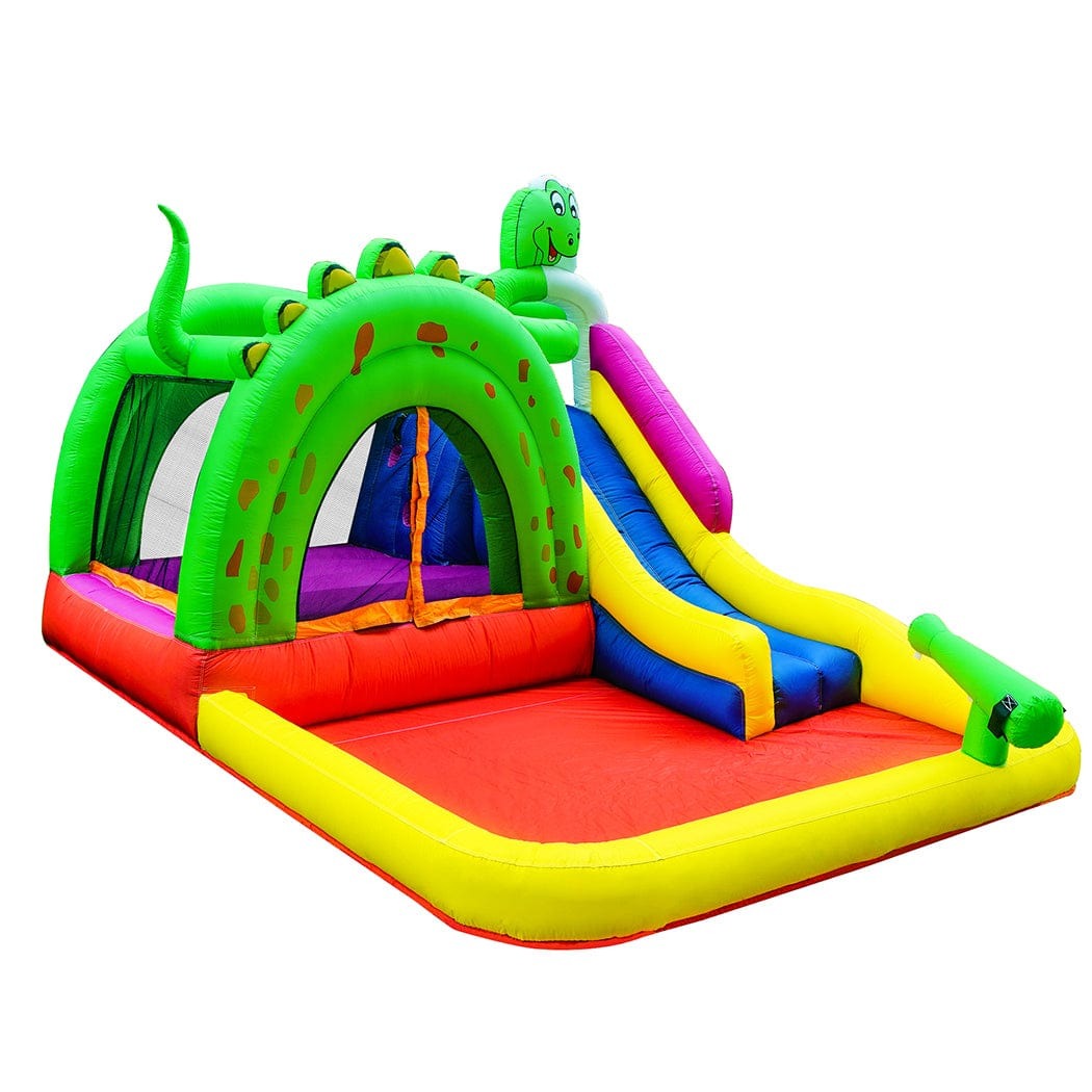 Front view of Inflatable Water Slide Kids Play Park Pool
