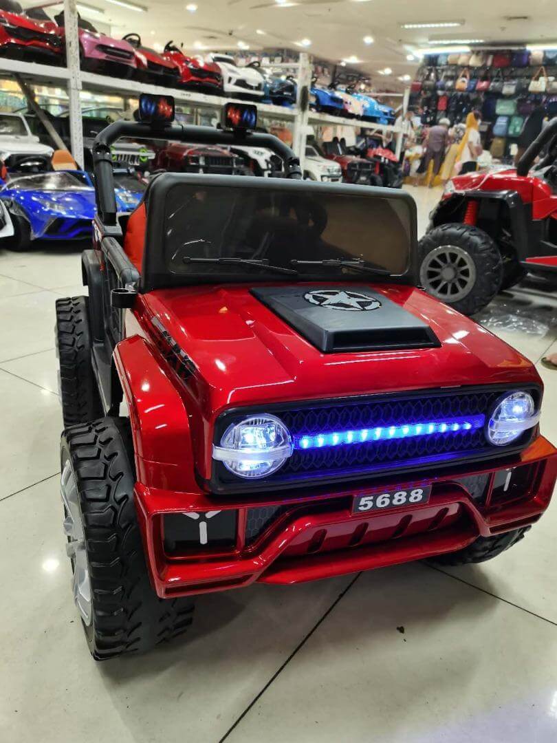 Megastar  Ride on 12 v Rocky Road 12v open jeep for  terrain driving-red