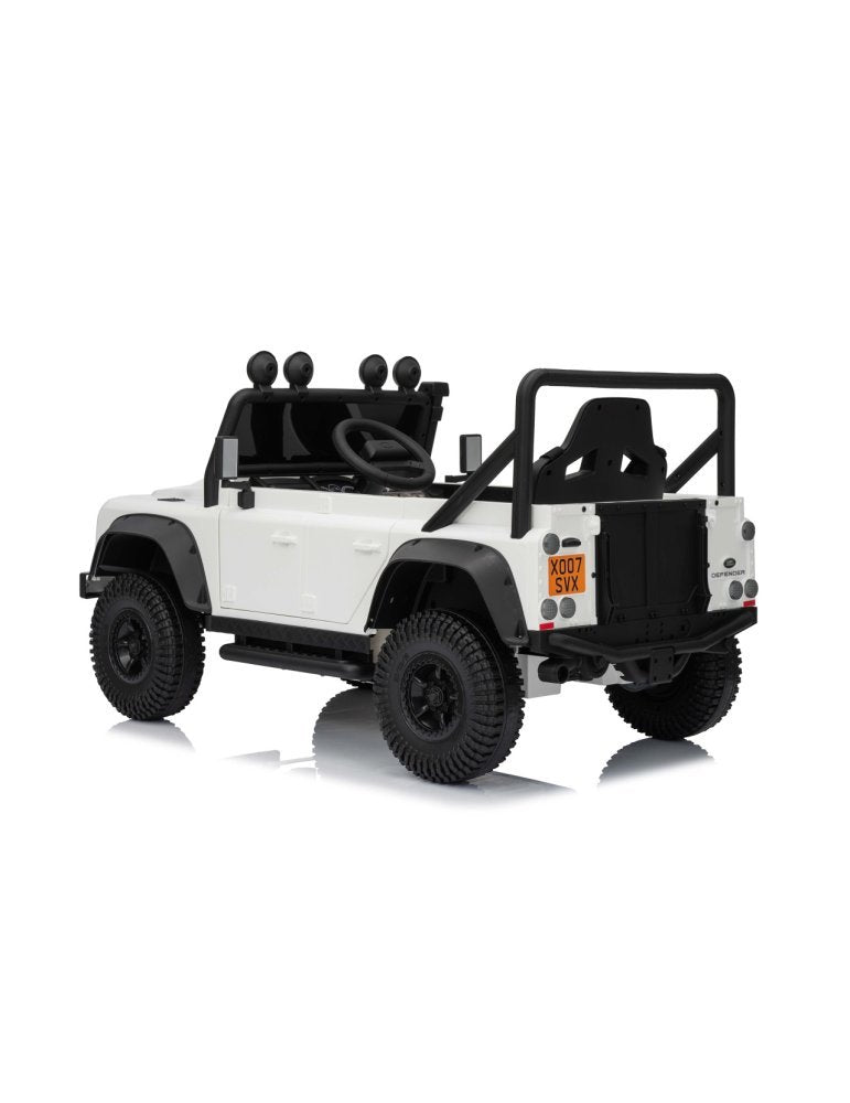 White toy jeep with black accents