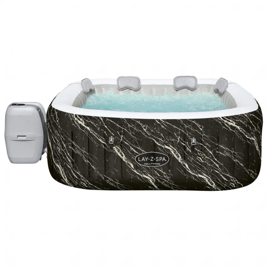 Inflatable hot tub with marble pattern