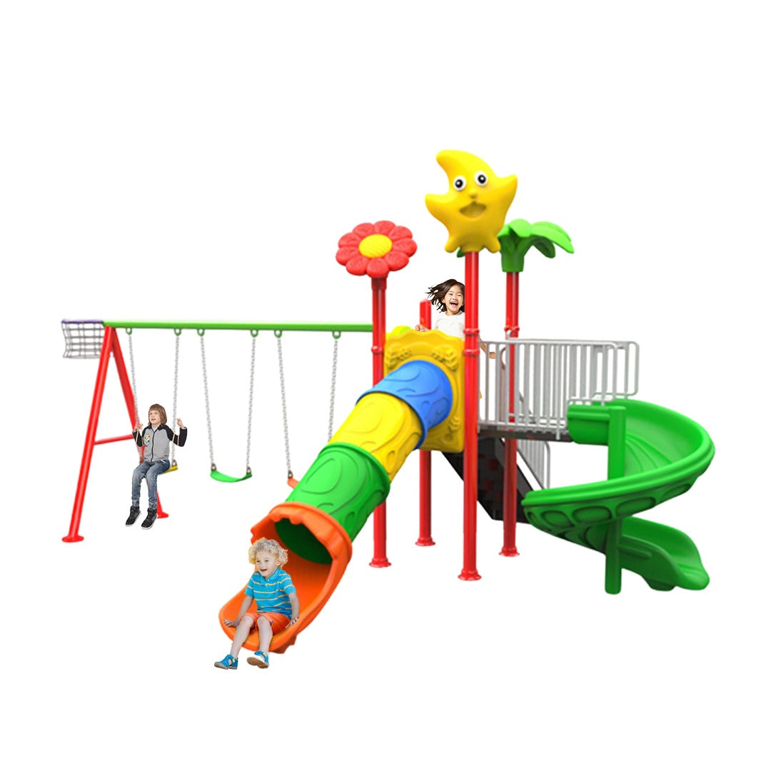 Megastar Aerial Galaxy Playground Slide & Swing Adventure for Kids