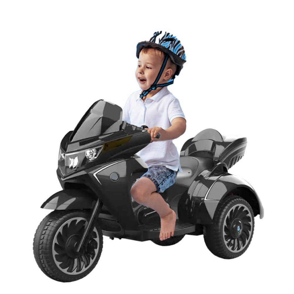 Megastar Ride on 12 v Blaster Kids Motorcycle trike -  BLACK