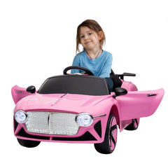 Megastar Ride on 12 v Bentley Style electric kids battery operated  Car-pink