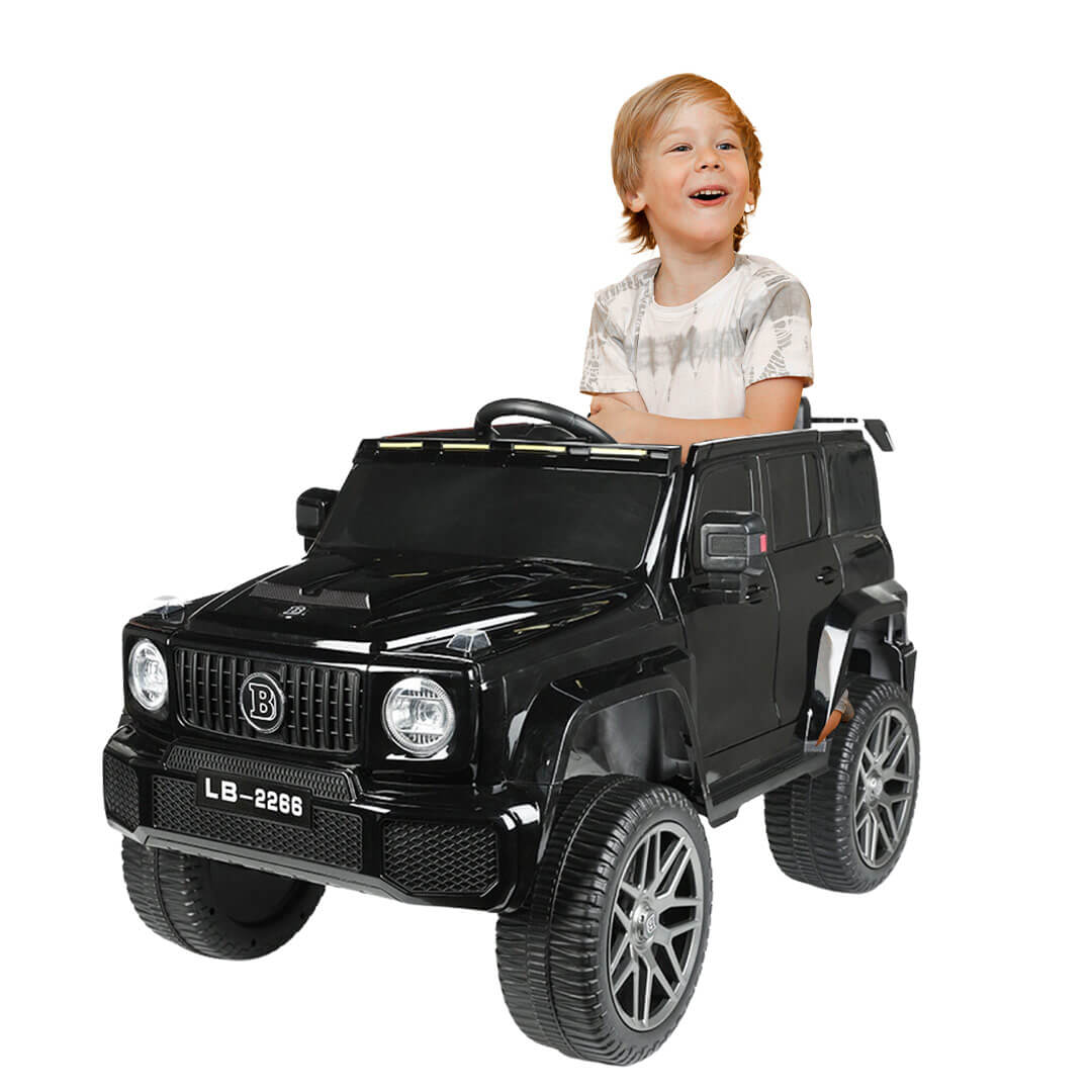 Megastar Ride on 12 v Open Roof Cross over SUV With openable Doors- BLACK