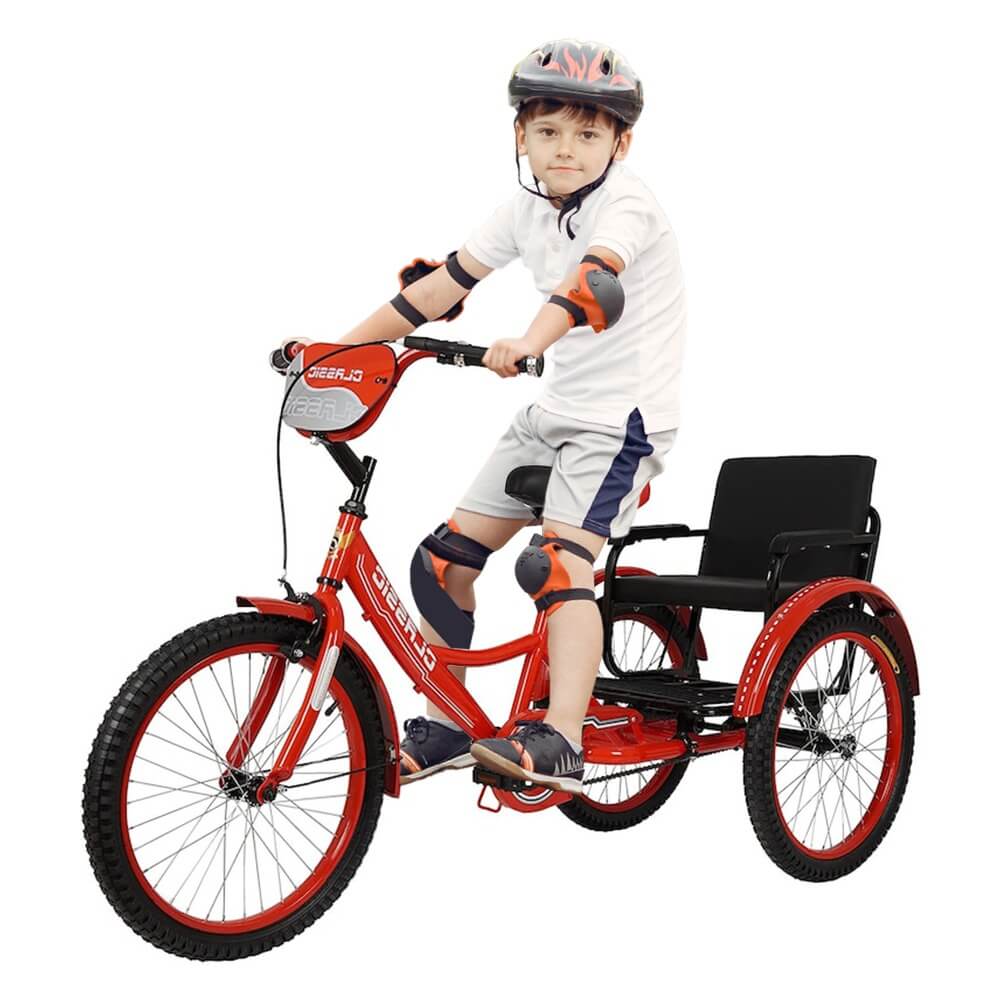 Megastar Tricycle With Padded Back Seat size 16-Red