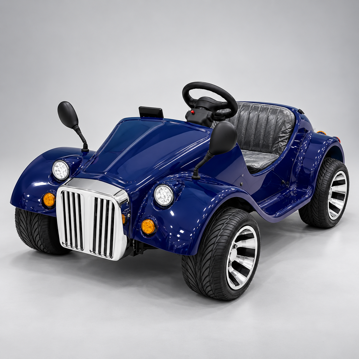 Front view of  Mini Electric Classic Car With wide seats