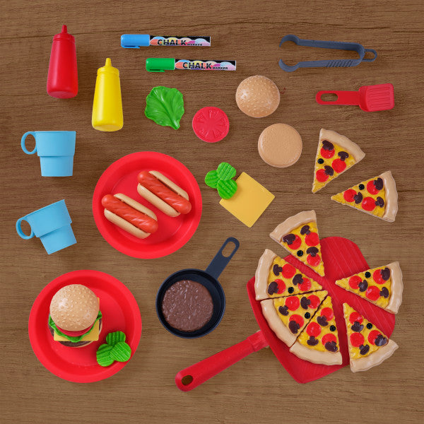 Collection of toy food items