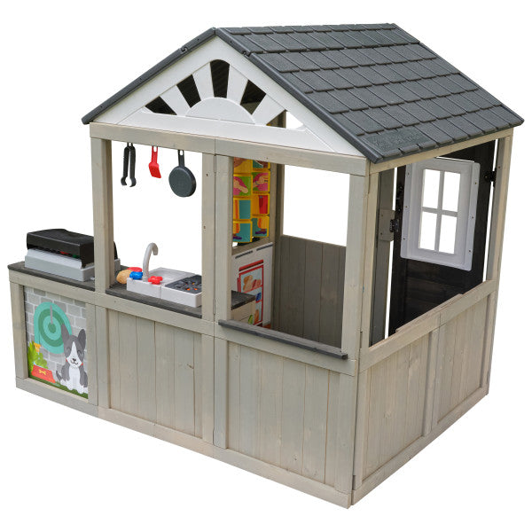 Children playhouse with kitchen playset