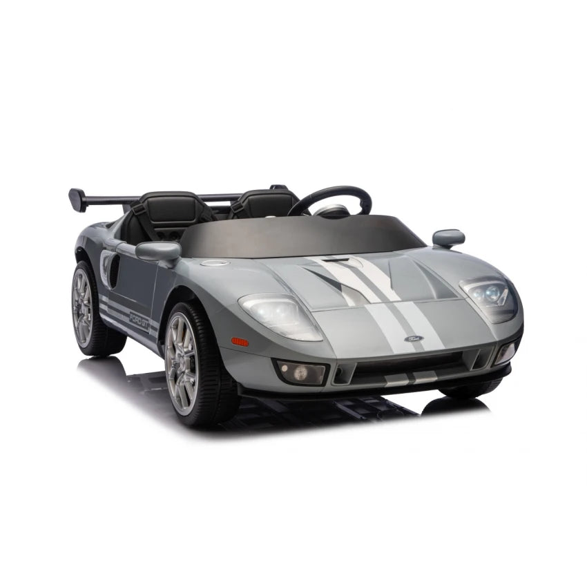 Front of Grey Ride on Toy for Kids Licensed Ford GT Electric Car 