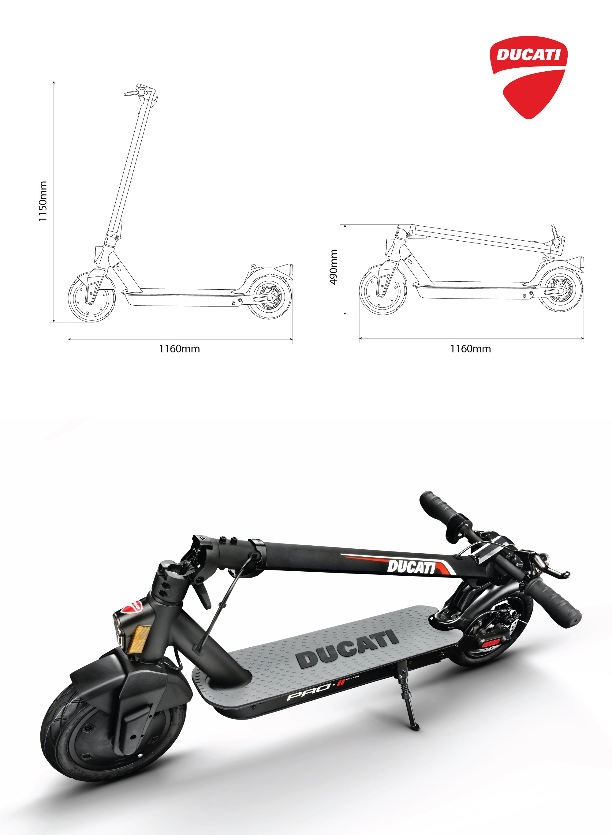 Ducati PRO-II Plus Foldable Electric Scooter