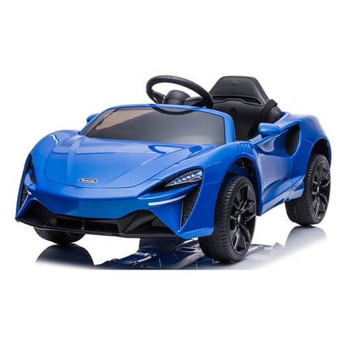 Ride on Licensed Mc Laren Artura car blue color with leather seats for small kids
