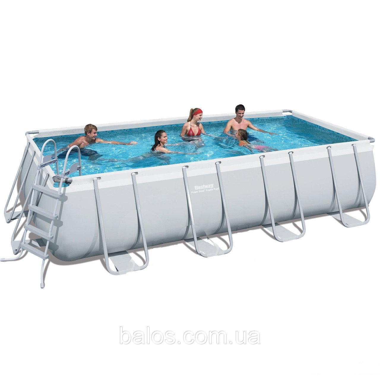 Bestway Power Steel Rectangular Frame Pool 2.82m x 1.96m x 84cm Set ...