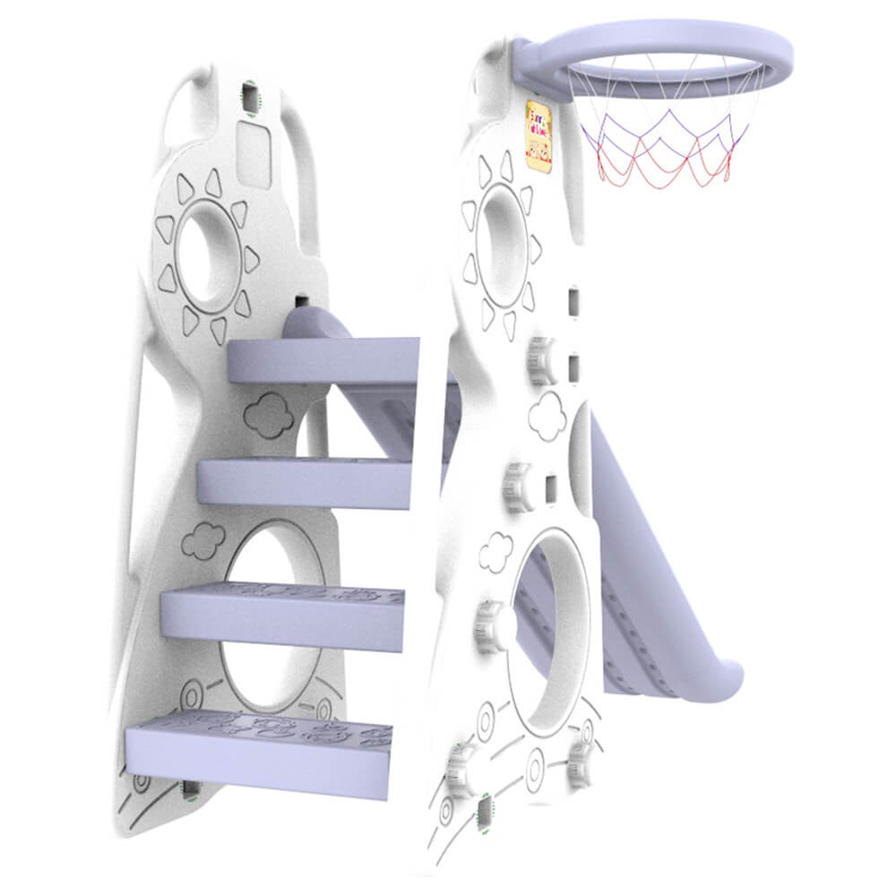 Blue  stand alone slide With Basketball hoop
