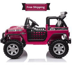 Pink Jeep Toy Car 2 Seater RAF Prowler 12V 4WD Side