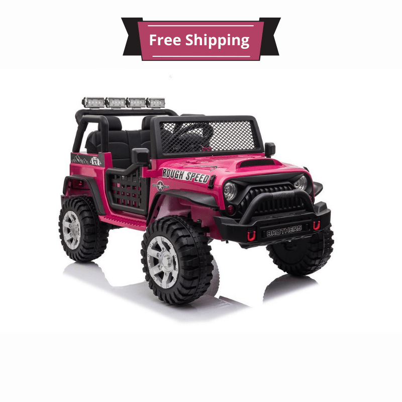 2 seater pink jeep shop