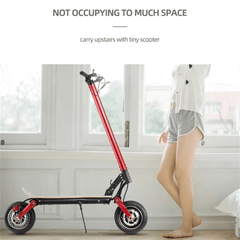 The Speedy Red Foldable 1500w 48v Electric Scooter side