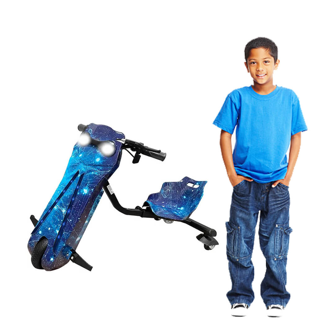 Megawheels dragonfly Drifting Electric Scooter 36 v 3 Wheel s With Key Start-sparklingblue