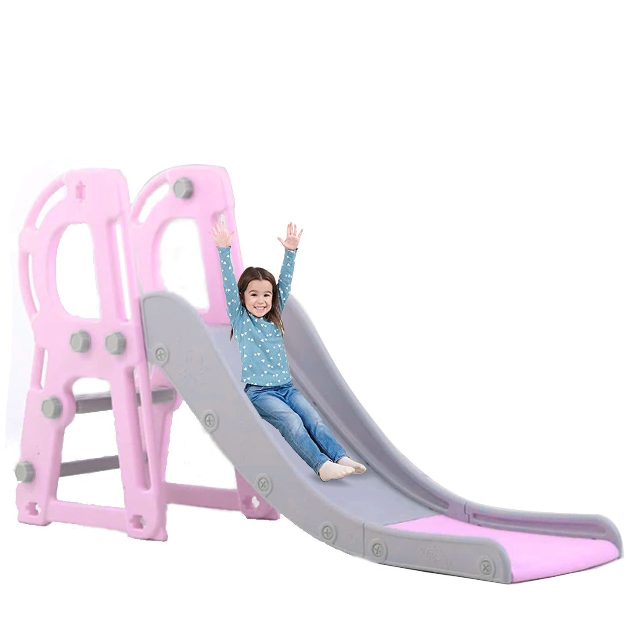 Climb and slide Long slide- Pink & Blue