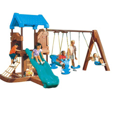 Kids Adventurous Slide And Swings Set