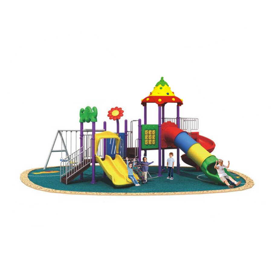 Tower top Backyard Playset with swings & Slides