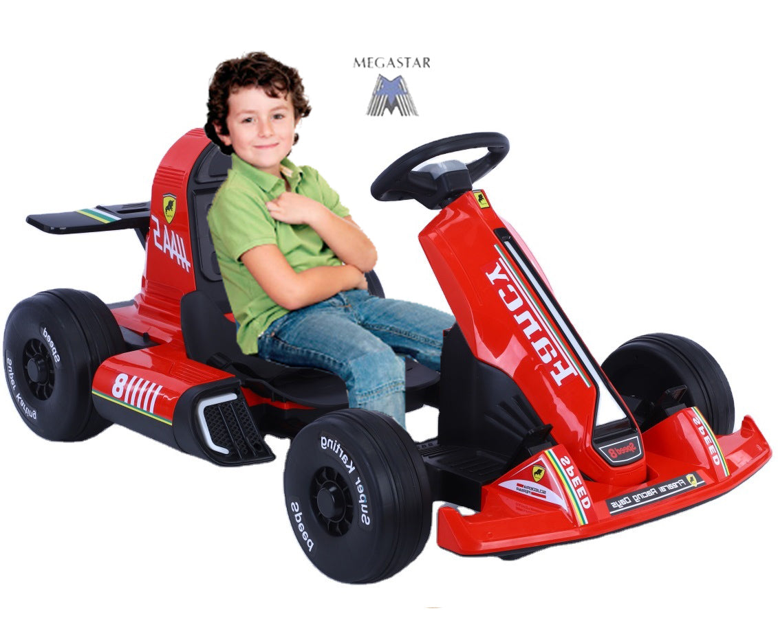 Red Electric Ride on Funky Go Kart Buggy For kids 12V