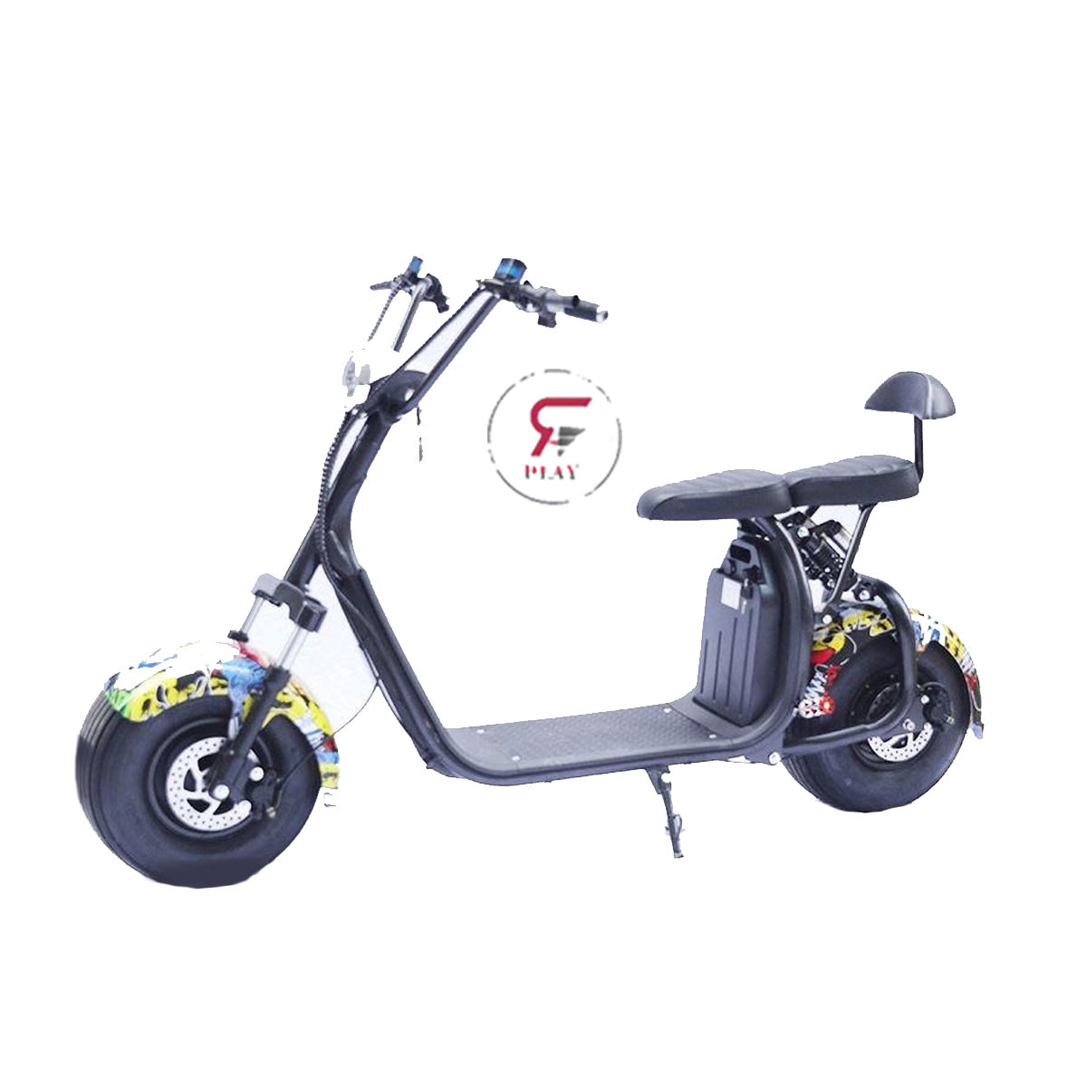 COCO HARLEY STATION SCOOTER WITH 60 V  REMOVABLE BATTERY - GRAFFITI - Rafplay | Adults Electric Scooter