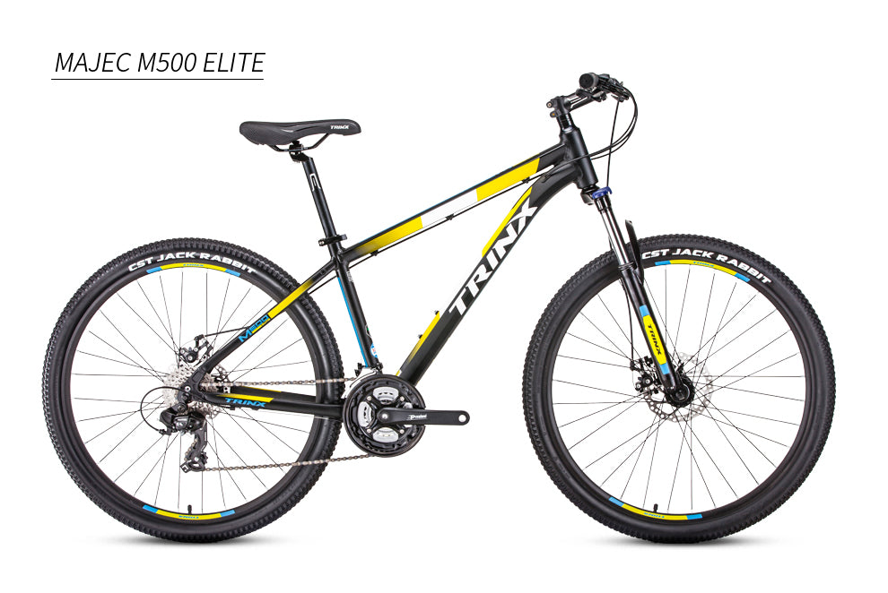 Black with Yellow Contrass Trinx Mountain Bike Majestic M500 Elite alloy 27.5"