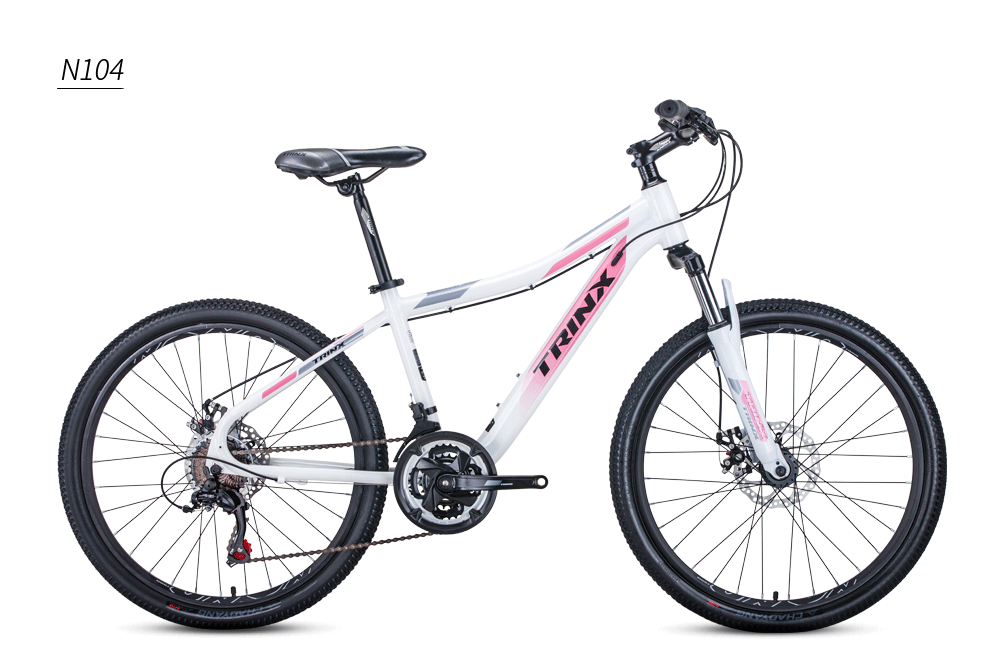 White and Pink Trinx Mountain Bike NANA Alloy 24