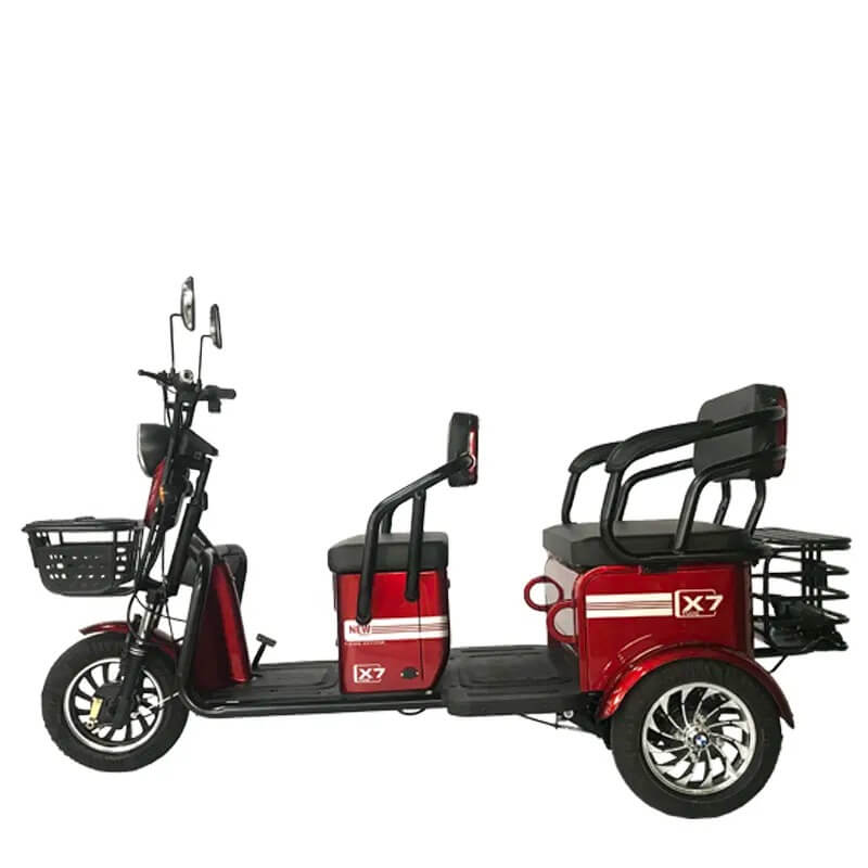 Megawheels Mobility 3 Wheel  3 passenger Electric Tricycle Scooter-- red