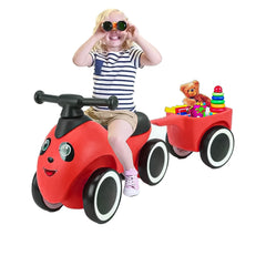 Megastar Ride on push along Car with Trailor For toys