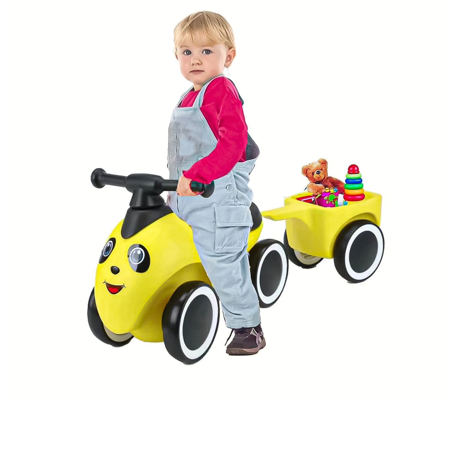سيارة ميجا ستار للأطفال للركوب مع مقطورة