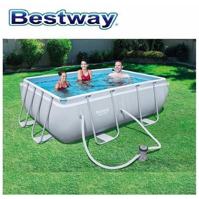 Bestway Power Steel Rectangular Frame Pool 2.82m x 1.96m x 84cm Set ...