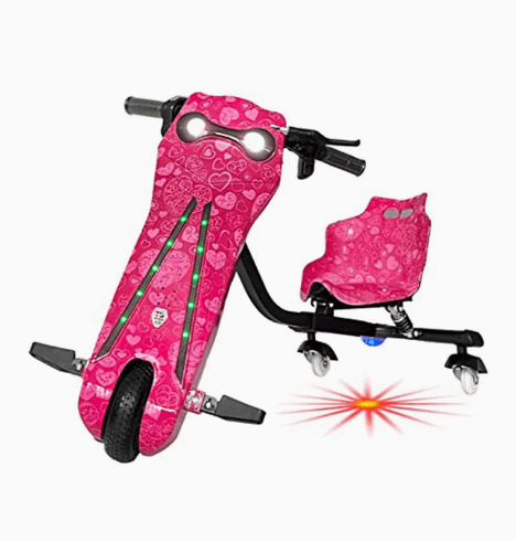 Megawheels dragonfly Drifting Electric Scooter 36 v 3 Wheel s With Key Start-pinkblack