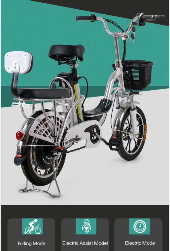Megawheels G9 Electric Moped Bike With Pedal Assist