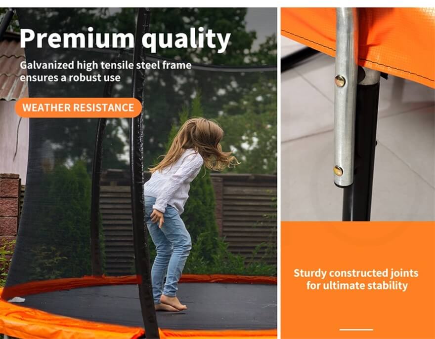 Megastar "jump n bounce" 6 ft trampoline enclosure with net & ladder