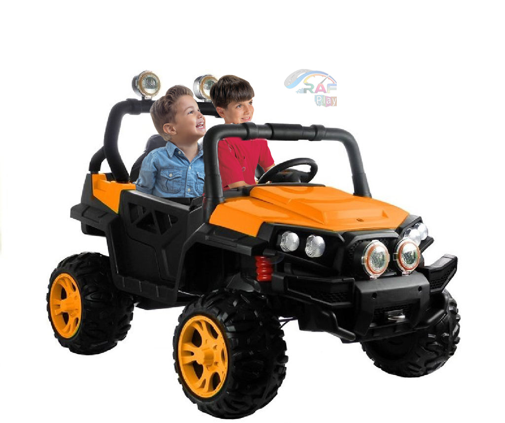 Orange SUV Crusher Kids Electric Jeep