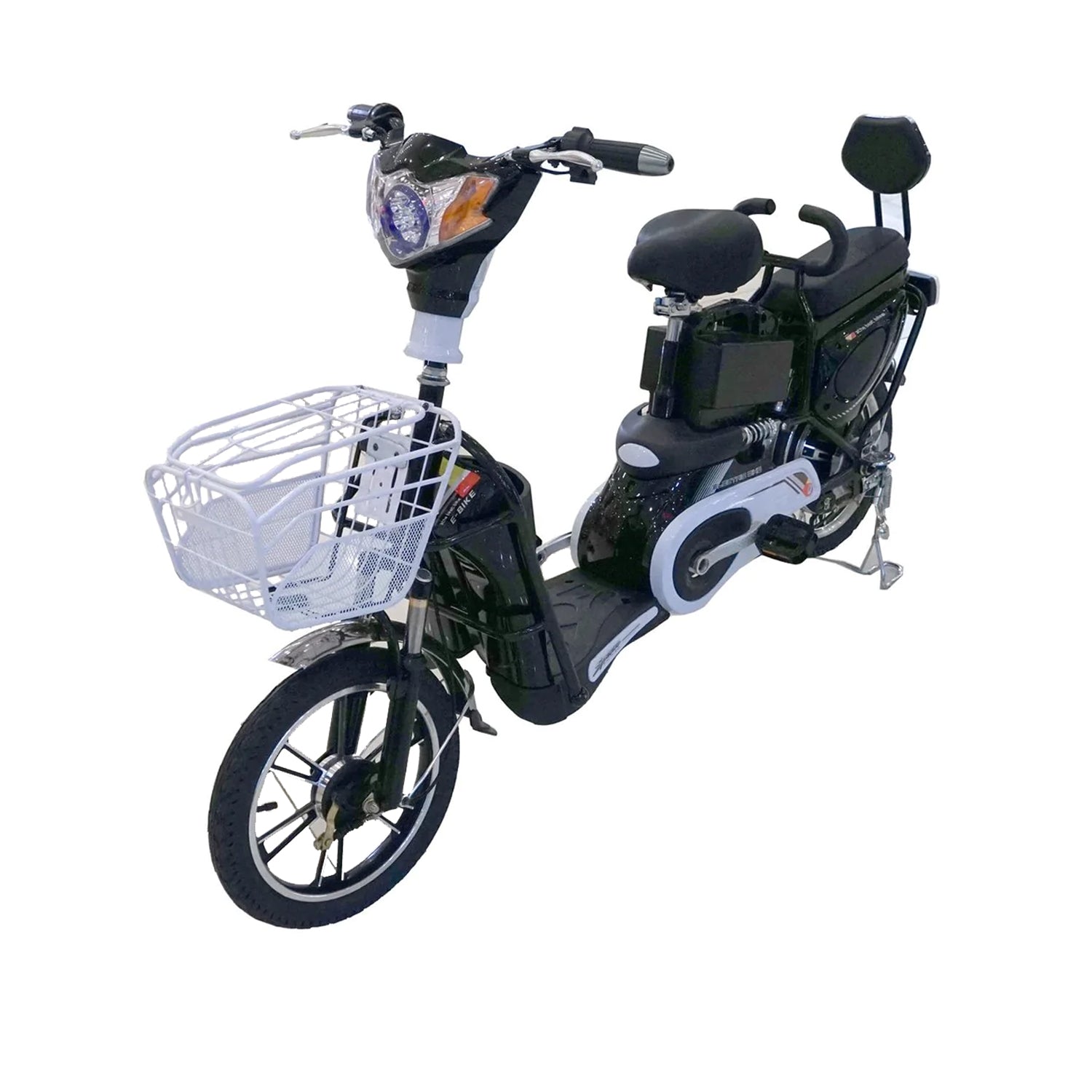 Megawheels Classic 48v Grocery Electric Scooter Bike with Pedal | Adults Electric Scooter