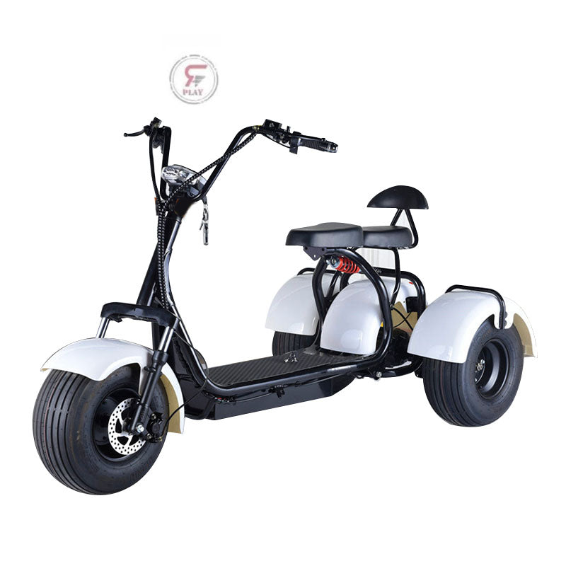 Tri Wheels 60 v Fat Tyre Coco Harley Trike with removable Battery - Rafplay | Adults Electric Scooter