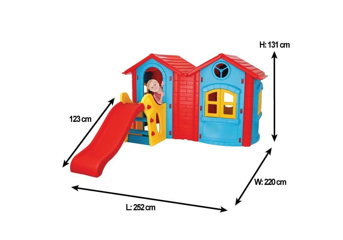 Megastar  Double Joy Twin Play House With Climb N  Slide