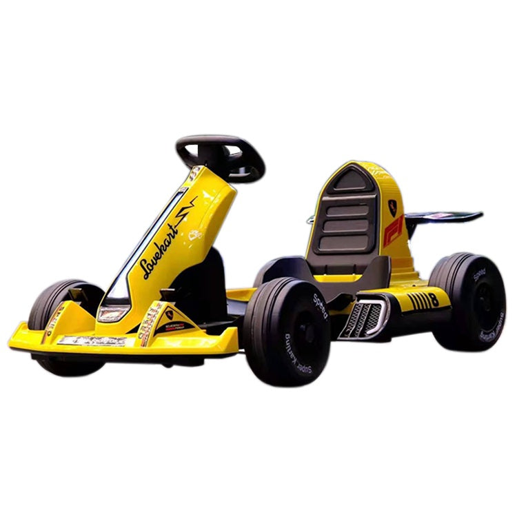 Yellow Electric Ride on Funky Go Kart Buggy For kids 12V Side