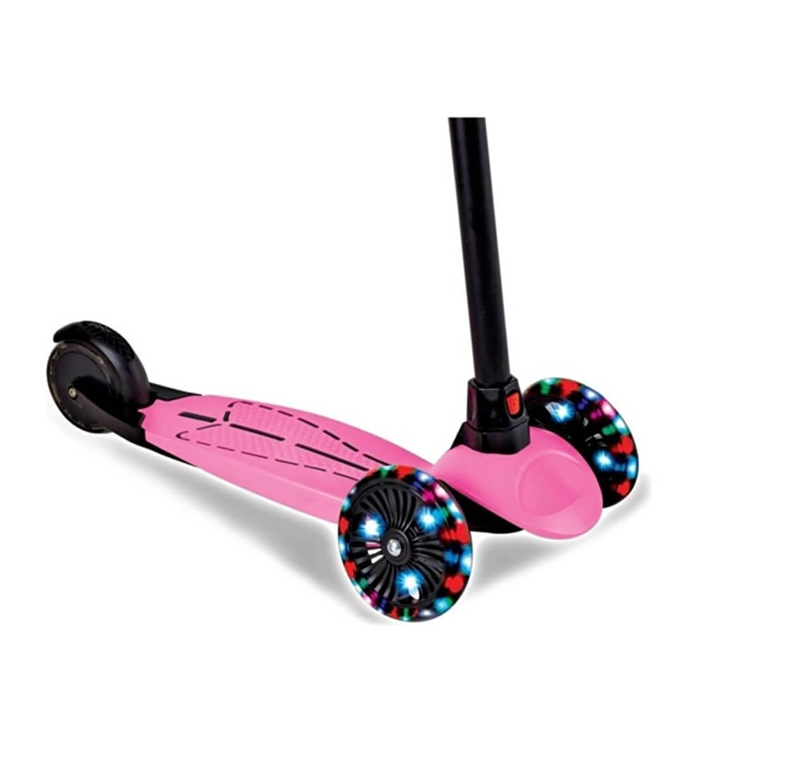 Coolwheels Dragon 3 Wheels Kick Scooter With LED pink side view