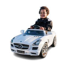 White Ride on Licensed Mercedes SLS Coupe Car