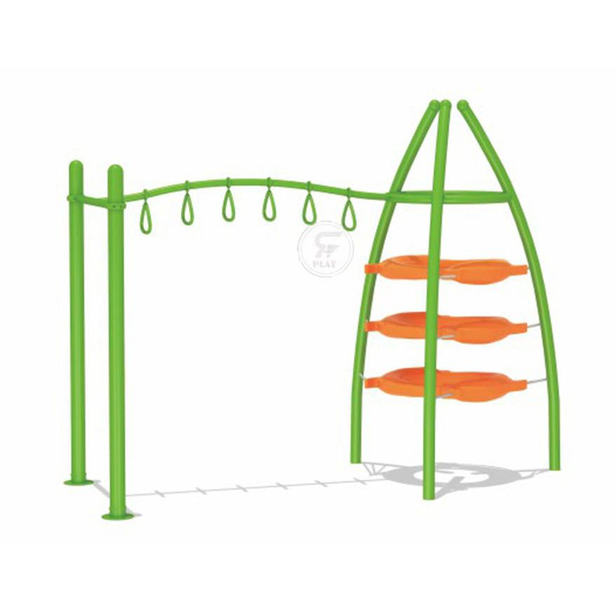 Outdoor Lil Apes Trapeze swing and Slip Play gymset