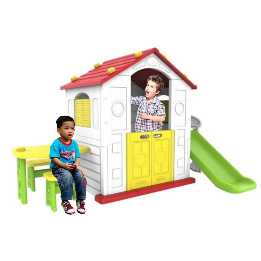 playhouse with Table, Chairs and slide