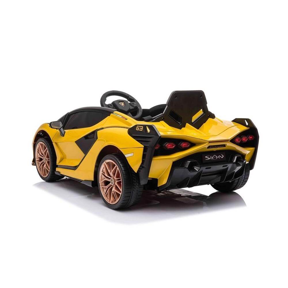 Yellow Licensed Ride on Lamborghini Prime Sian Car Battery Operated 12V